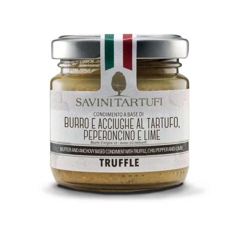 BURRO E ACCIUGHE CON TARTUFO, PEPERONCINO E LIME  GR. 80